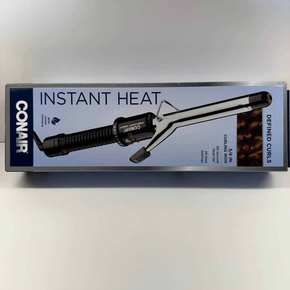 Conair Instant Heat 3/4 Inch Curling Iron CD81GNR Black Chrome Defined Curls